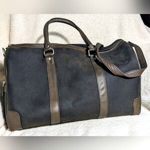 Men's Brown Brushed Leather Duffle Bag‎ - Unbranded, Detachable Shoulder Strap